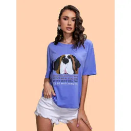 Christy World Women Graphic Printed Round Neck Oversized T-shirt-picture-27