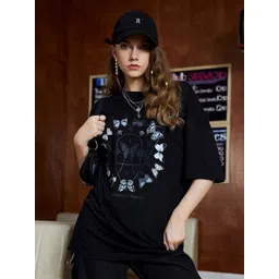 Christy World Women Graphic Printed Round Neck Oversized T-shirt-picture-33