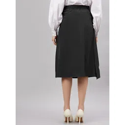 CHROME & CORAL Knee Length Wrap Skirt-picture-16