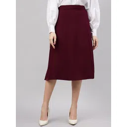 CHROME & CORAL Knee Length Wrap Skirts-picture-37