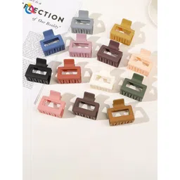 CHRONEX 4-Pcs Hollow Matte Frosted Hair Claws Clips-picture-31