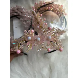 CHRONEX Crystal Leaf Embellished Hairband-picture-10