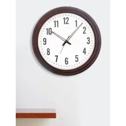 CHRONIKLE Classic Round Rosewood Brown Wood Wall Clock-picture-25