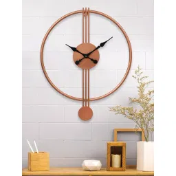 CHRONIKLE Elegant Round Copper Rose Gold Iron Wall Clock-picture-21