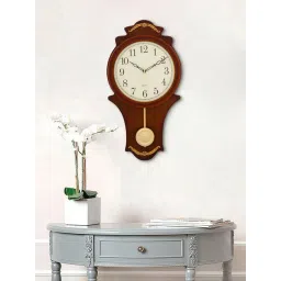 CHRONIKLE Elegant Vertical Brown Wood Wall Clock-picture-31