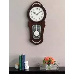CHRONIKLE Elegant Vertical Rosewood Brown Wood Wall Clock-picture-22