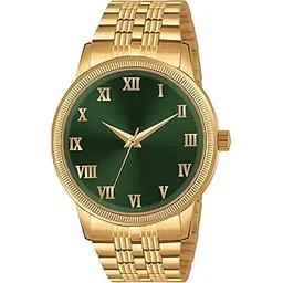 chronorex Vastu-Approved Men’s Watch – Gold Chain, Green Roman Dial, Elegant & Astrologer Recommended-picture-55