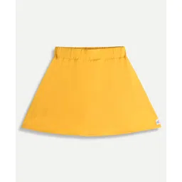 Chuckleberrie Cotton Knit Solid Skort - Yellow-picture-28