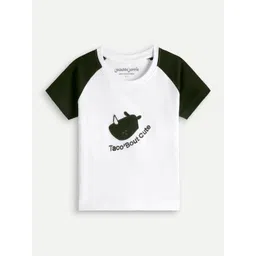 Chuckleberrie Girls Raglan Sleeves Graphic Printed Pure Cotton Nautical Tank Crop Top-picture-28