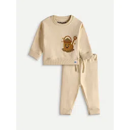 Chuckleberrie Kids Embroidered Pure Cotton T-Shirt With Joggers-picture-24