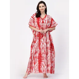 CHUI MUI Women Printed Maxi Kaftan Nightdress-picture-23