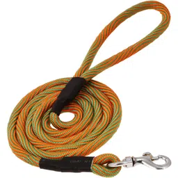 chullbull pet products Dog Leash Lead, Heavy Duty 12mm x 5 FT Comfortable Strong Rope Slip Leash Orange 153 cm Dog & Cat Cord Leash-picture-1