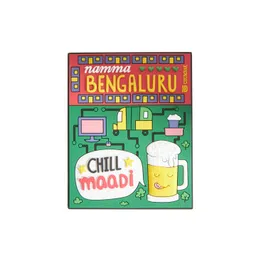Chumbak Green & Pink Namma Bengaluru Fridge Magnet-picture-40