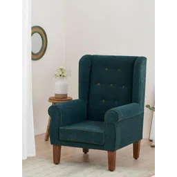 Chumbak Green Begum Wing Chair - Plain-picture-10