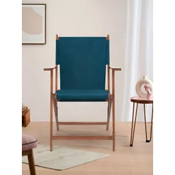 Chumbak Mediterranian Blue Bistro Folding Lounge Chair-picture-13