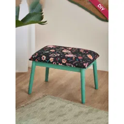 Chumbak Memsaab Bohemian Paisley Black Mango Wood Small Bench-picture-10