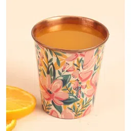 chumbak Tropical Lilies 275ml Cream & Pink Everyday Glass-picture-20