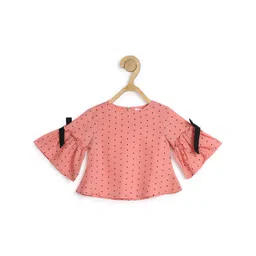 Chuppan chupai Girls Polka Dot Printed Flared Sleeve Top-picture-19