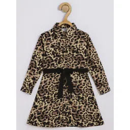 Chuppan chupai Girls Printed Lapel Coller Cuffed Sleeves Shirt Dress-picture-45