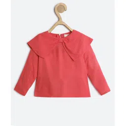 Chuppan Chupai Rayon Full Sleeves Bow Detailed Top - Coral-picture-16