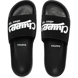 chupps Bandwidth Retro Slider for Men | Flip Flop Slippers with FOAM6 Upper Technology (6mm Foam)| Snug Fit Footwear with ERGOX PLUS Contoured & Cushioned Footbed | Slides for Men - (Sizes - 6 to 11)-picture-48