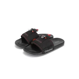 CHUPPS Blaze Men Self Design PU Sliders image 2