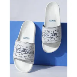 Chupps Men's White Slides-picture-22