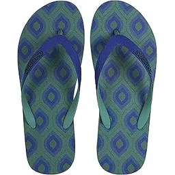 chupps Women's/Girls Natural Rubber Flip Flops Slippers, Indian Impressions Designs, Comfortable & Ultra-Light, Dual Colored Straps, Non-Slip & Long Lasting Digital Prints - Green Spruce(7UK)-picture-18