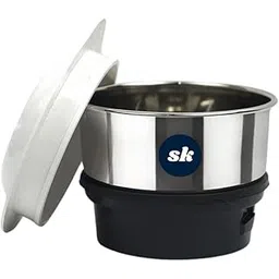 Chutney Mixer Jar Stainless Steel with Teeth Lock and Strong Coupler Suitable for All Mixers Grinder Kitchen Accessories for Dry Wet Mixture Dosa Batter (180 Ml)-picture-25