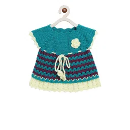 CHUTPUT Girls Multicoloured Self Design A-Line Dress-picture-50