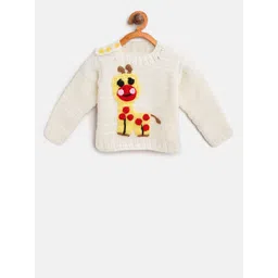 CHUTPUT Kids Off-White Self Design Sweater-picture-36