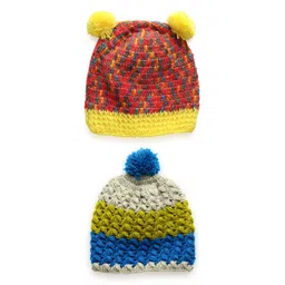 CHUTPUT Kids Pack of 2 Hand Knitted Woollen Crochet Cap-picture-33