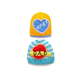 CHUTPUT Kids Set of 2 Yellow Hand Knitted Crochet Cap-picture-31