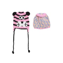 CHUTPUT Unisex Kids Set of 2 Self Design Beanies-picture-17