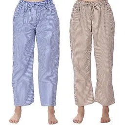 cierge Women's Cotton Linen Printed Pyjama/Pajama Trackpant Loungewer-picture-28