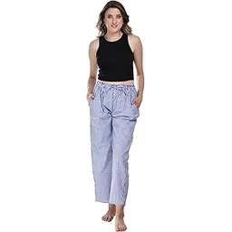 cierge Women's Cotton Linen Printed Pyjama/Pajama Trackpant Loungewer-picture-21