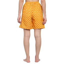cierge Women's Jaipuri Cotton Printed Shorts (Pack of 2; Pink, Yellow) image 3