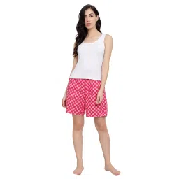 cierge Women's Jaipuri Cotton Printed Shorts (Pack of 2; Pink, Yellow) image 5