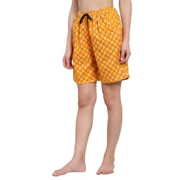 cierge Women's Jaipuri Cotton Printed Shorts (Pack of 2; Pink, Yellow) image 4