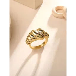Cierra 18KT Gold-Plated Stone-Studded Adjustable Finger Ring-picture-14