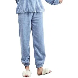 cigain Women's and Men's Winter Bottom Plush Fluffy Pajama Pants Warm Fleece Lounge Pants Sleepwear Bottoms Free Size (Waist 28-34 Pack of 1)-picture-37