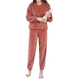 cigain Women's Wool Paisley Top And Pajama Set-picture-45