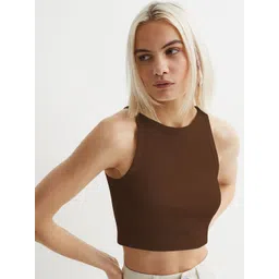 CILIMILI Pack Of 3 Round Neck Crop Tops-picture-24
