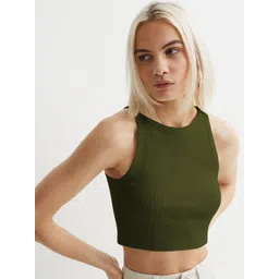 CILIMILI Pack Of 3 Round Neck Crop Tops-picture-35