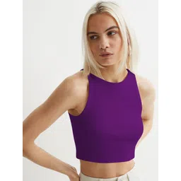 CILIMILI Pack Of 3 Round Neck Crop Tops-picture-22