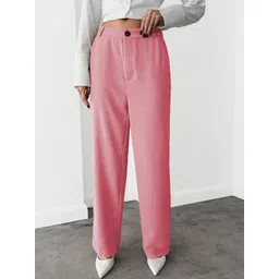 CILIMILI Women Relaxed Straight Leg High-Rise Non Iron Trousers-picture-17