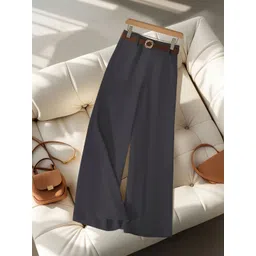 CILIMILI Women Relaxed Straight Leg High-Rise Non Iron Trousers-picture-27