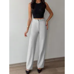 CILIMILI Women Relaxed Straight Leg High-Rise Non Iron Trousers-picture-30