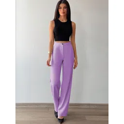 CILIMILI Women Relaxed Straight Leg High-Rise Non Iron Trousers-picture-32