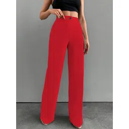 CILIMILI Women Relaxed Straight Leg High-Rise Non Iron Trousers-picture-34